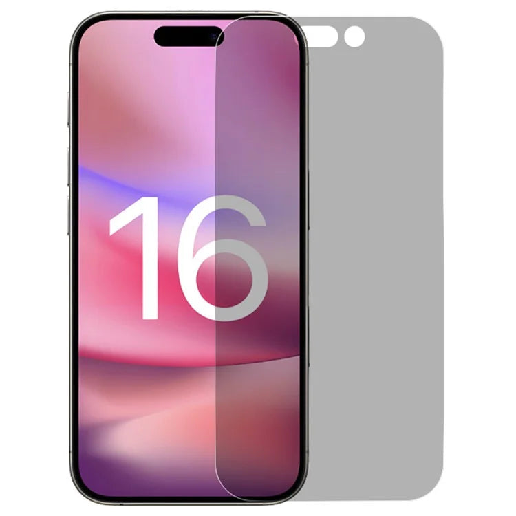 RURIHAI For iPhone 16 Pro Screen Protector 180 Degree Anti-spy Film Ultra-Clear