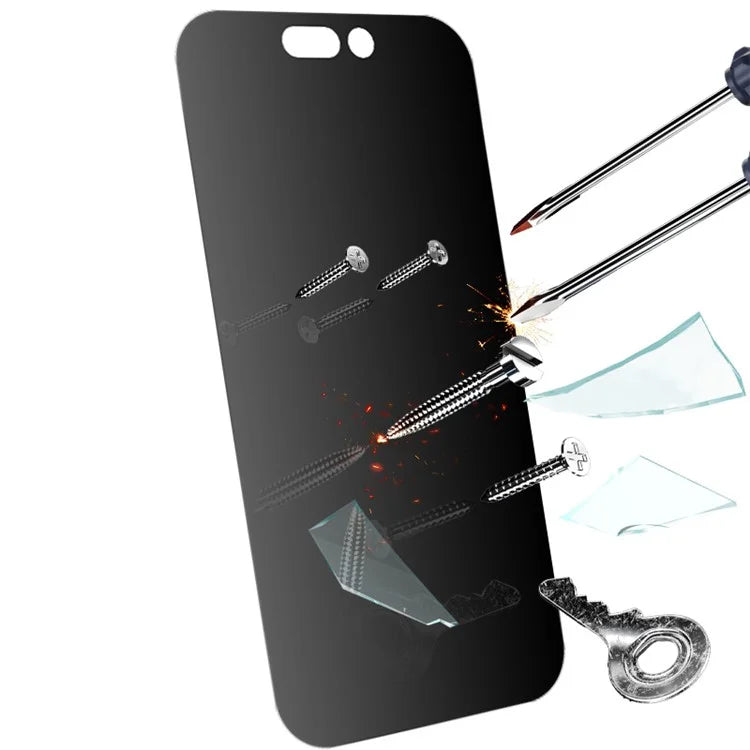 RURIHAI For iPhone 16 Pro Screen Protector 180 Degree Anti-spy Film Ultra-Clear