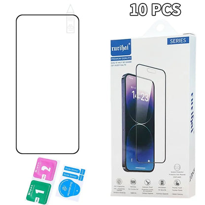 RURIHAI 10Pcs For Xiaomi 14T Pro / 14T High Aluminium-Silicon Glass Film 0.26mm 2.5D Secondary Hardening Screen Protector
