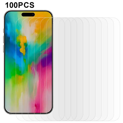 100PCS for iPhone 16 Plus Screen Protector Anti-Scratch Tempered Glass Film