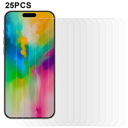 25PCS for iPhone 16 Pro Tempered Glass Screen Protector High Definition