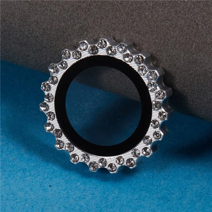 3Pcs / Set For iPhone 16 Pro Max / 16 Pro Camera Lens Protector Gear Shape Rhinestone Decor Corning Gorilla Glass Lens Film