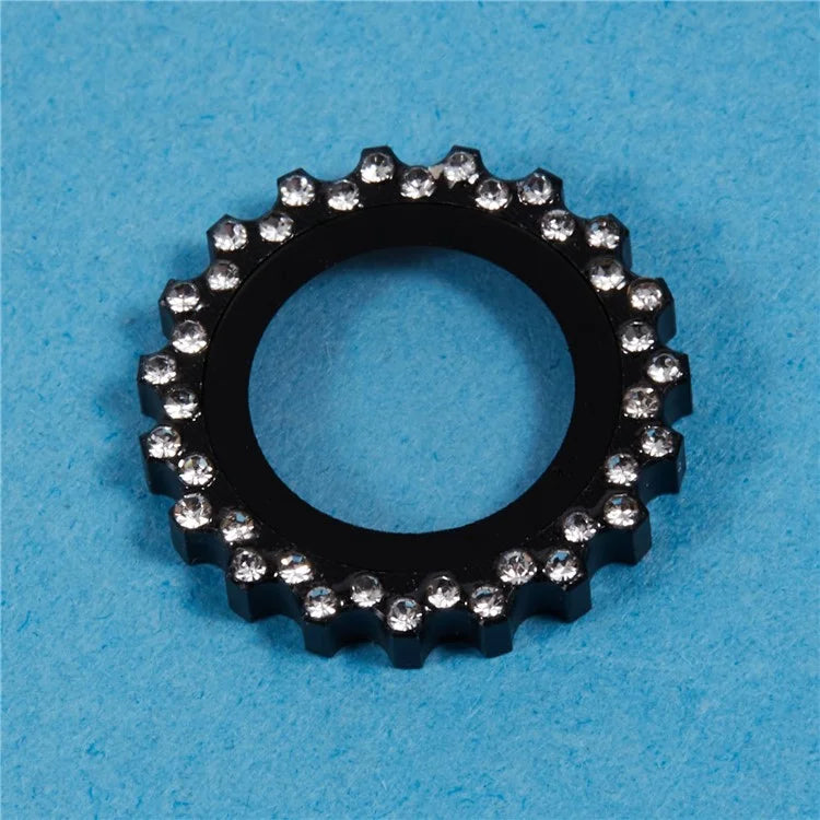 3Pcs / Set For iPhone 16 Pro Max / 16 Pro Camera Lens Protector Gear Shape Rhinestone Decor Corning Gorilla Glass Lens Film