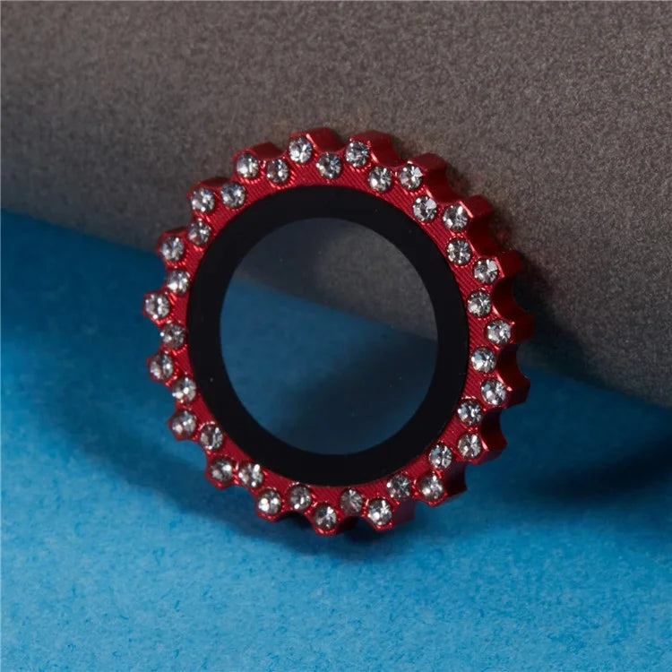 3Pcs / Set For iPhone 16 Pro Max / 16 Pro Camera Lens Protector Gear Shape Rhinestone Decor Corning Gorilla Glass Lens Film