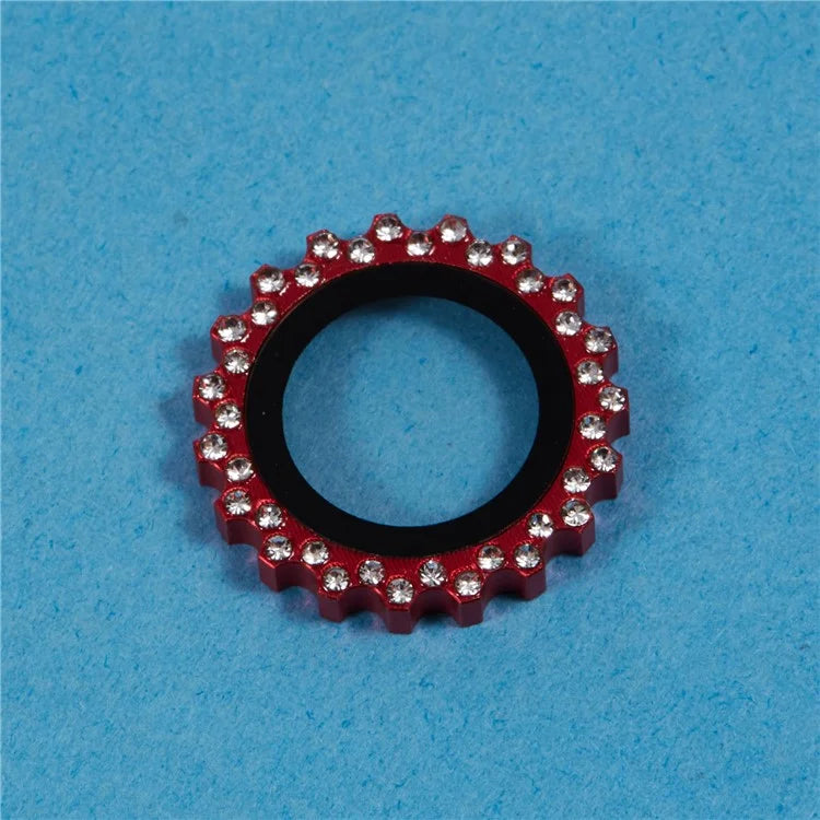 3Pcs / Set For iPhone 16 Pro Max / 16 Pro Camera Lens Protector Gear Shape Rhinestone Decor Corning Gorilla Glass Lens Film