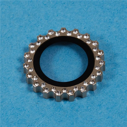 2Pcs / Set For iPhone 16 Plus / 16 Camera Lens Protector Gear Shape Rhinestone Decor Corning Gorilla Glass Lens Film