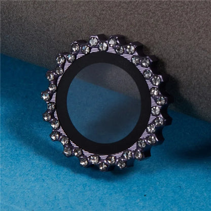 2Pcs / Set For iPhone 16 Plus / 16 Camera Lens Protector Gear Shape Rhinestone Decor Corning Gorilla Glass Lens Film