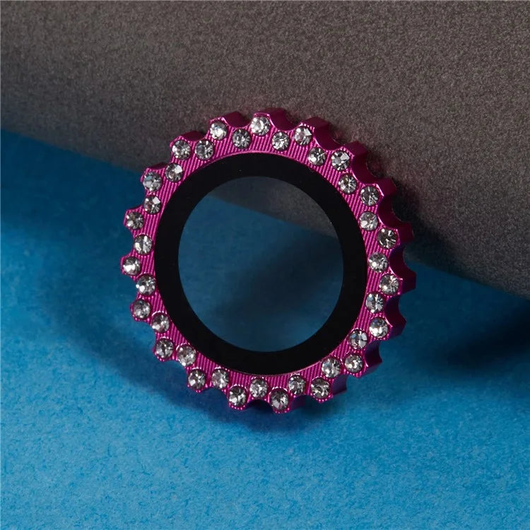 2Pcs / Set For iPhone 16 Plus / 16 Camera Lens Protector Gear Shape Rhinestone Decor Corning Gorilla Glass Lens Film