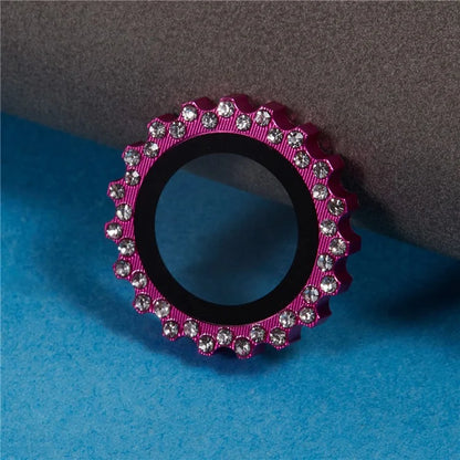 3Pcs / Set For iPhone 16 Pro / 16 Pro Max Camera Lens Protector Gear Shape Rhinestone Decor Corning Gorilla Glass Lens Film