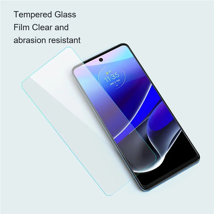 AMORUS For Motorola Moto G45 5G / G34 5G Screen Protector 2.5D Arc Edge 9H High Aluminum-Silicon Glass Film