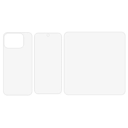 For Google Pixel 9 Pro Fold 5G Screen Protector Set, Front + Back Full Cover TPU+PET Hydrogel Film