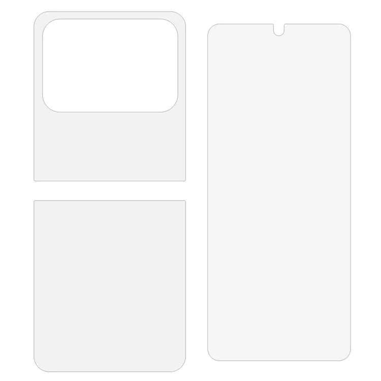 For Huawei nova Flip 5G Screen Protector Set, Front + Back Full Cover TPU+PET Hydrogel Film