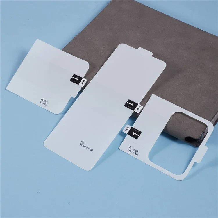For Huawei nova Flip 5G Screen Protector Set, Front + Back Full Cover TPU+PET Hydrogel Film
