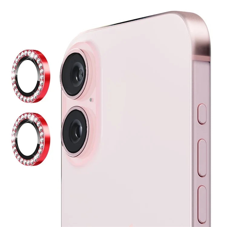 ENKAY HAT PRINCE 1 Set For iPhone 16 / 16 Plus Camera Lens Protector Tempered Glass+Aluminum Alloy Lens Film