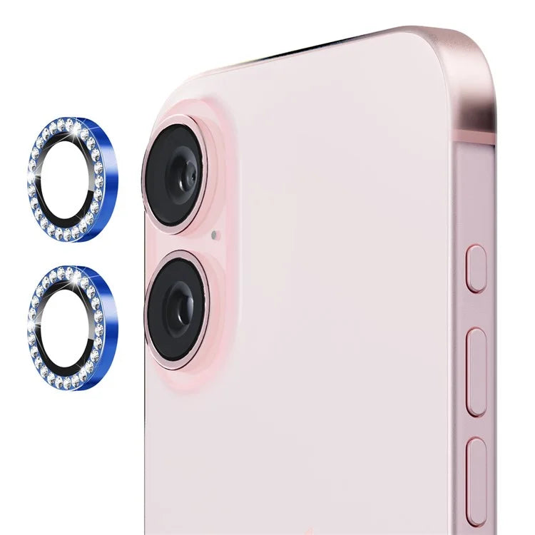 ENKAY HAT PRINCE 1 Set For iPhone 16 / 16 Plus Camera Lens Protector Tempered Glass+Aluminum Alloy Lens Film