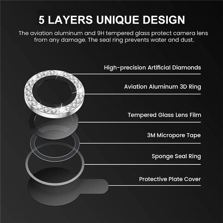 ENKAY HAT PRINCE 1 Set For iPhone 16 / 16 Plus Camera Lens Protector Tempered Glass+Aluminum Alloy Lens Film