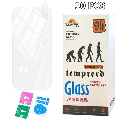 RURIHAI 10Pcs For iPhone 16 Screen Protector Anti-Scratch HD Clear 0.26mm 2.5D