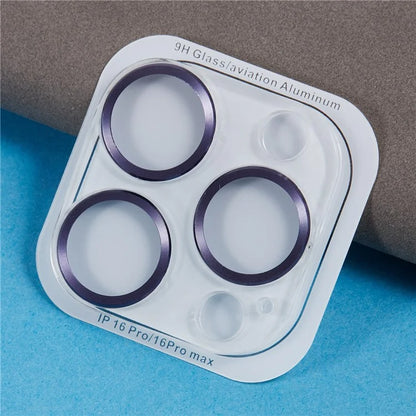 For iPhone 16 Pro / 16 Pro Max Camera Lens Protector CD Veins Integrated Tempered Glass Lens Film