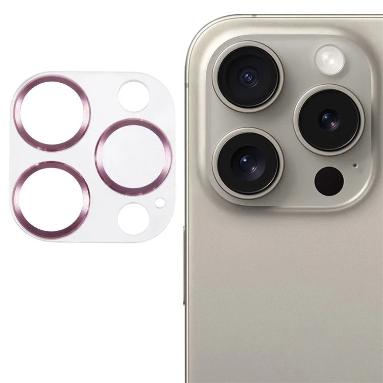 For iPhone 16 Pro / 16 Pro Max Camera Lens Protector CD Veins Integrated Tempered Glass Lens Film