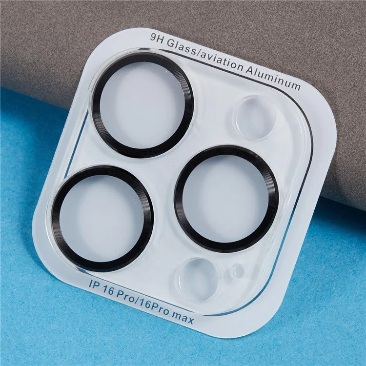 For iPhone 16 Pro / 16 Pro Max Camera Lens Protector CD Veins Integrated Tempered Glass Lens Film