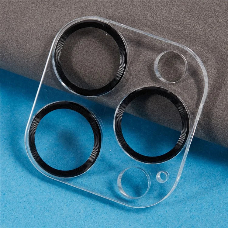 For iPhone 16 Pro / 16 Pro Max Camera Lens Protector CD Veins Integrated Tempered Glass Lens Film