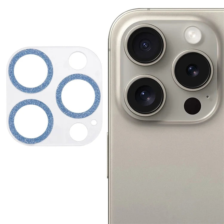 For iPhone 16 Pro / 16 Pro Max Camera Lens Protector Glitter Tempered Glass Lens Film