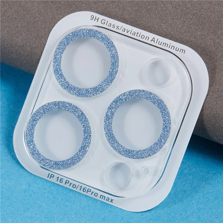 For iPhone 16 Pro / 16 Pro Max Camera Lens Protector Glitter Tempered Glass Lens Film