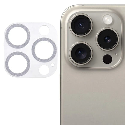 For iPhone 16 Pro / 16 Pro Max Camera Lens Protector Glitter Tempered Glass Lens Film