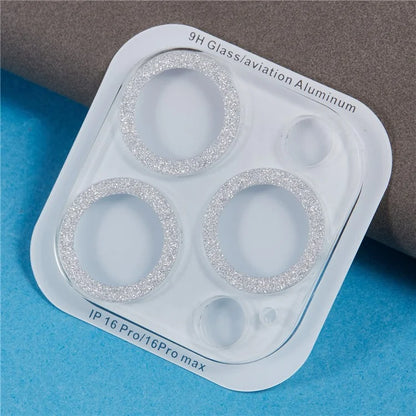 For iPhone 16 Pro / 16 Pro Max Camera Lens Protector Glitter Tempered Glass Lens Film