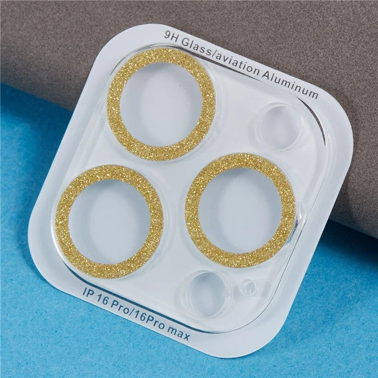 For iPhone 16 Pro / 16 Pro Max Camera Lens Protector Glitter Tempered Glass Lens Film