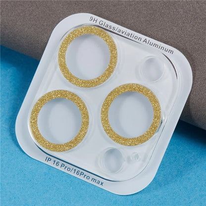 For iPhone 16 Pro / 16 Pro Max Camera Lens Protector Glitter Tempered Glass Lens Film