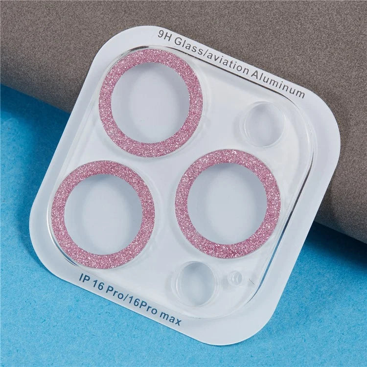 For iPhone 16 Pro / 16 Pro Max Camera Lens Protector Glitter Tempered Glass Lens Film