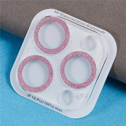 For iPhone 16 Pro / 16 Pro Max Camera Lens Protector Glitter Tempered Glass Lens Film