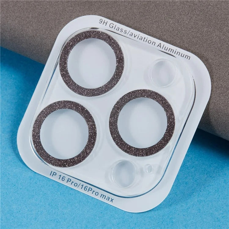 For iPhone 16 Pro / 16 Pro Max Camera Lens Protector Glitter Tempered Glass Lens Film