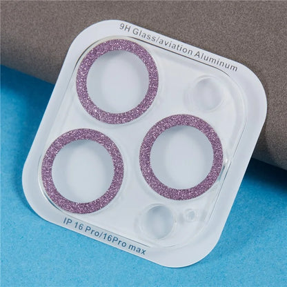 For iPhone 16 Pro / 16 Pro Max Camera Lens Protector Glitter Tempered Glass Lens Film