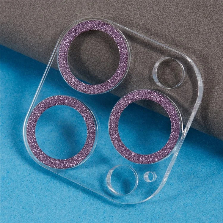 For iPhone 16 Pro / 16 Pro Max Camera Lens Protector Glitter Tempered Glass Lens Film