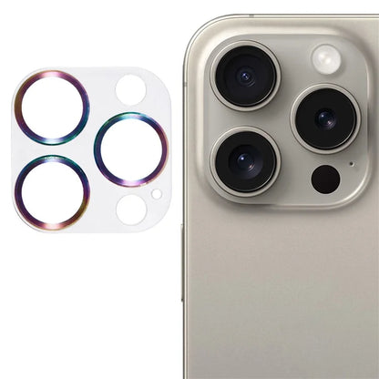 For iPhone 16 Pro / 16 Pro Max Camera Lens Protector Glitter Tempered Glass Lens Film, Multi-Color