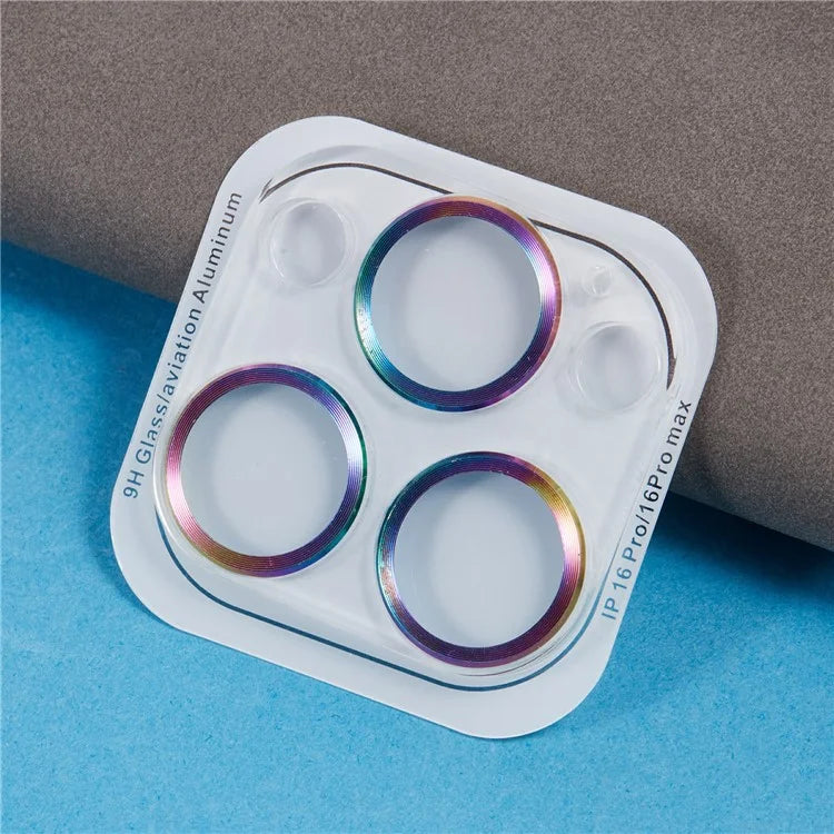 For iPhone 16 Pro / 16 Pro Max Camera Lens Protector Glitter Tempered Glass Lens Film, Multi-Color
