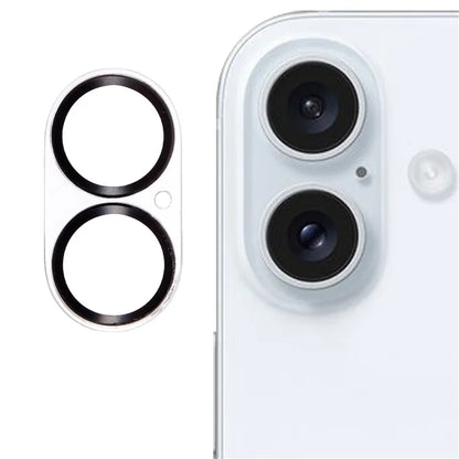 For iPhone 16 / 16 Plus Camera Lens Protector CD Veins Integrated Tempered Glass Lens Film
