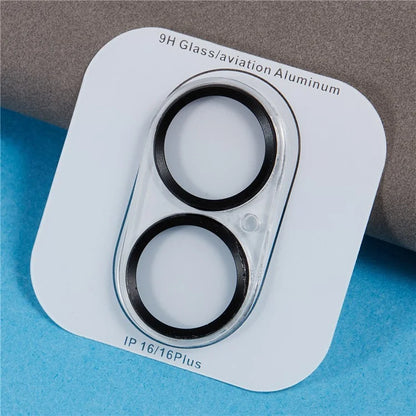 For iPhone 16 / 16 Plus Camera Lens Protector CD Veins Integrated Tempered Glass Lens Film