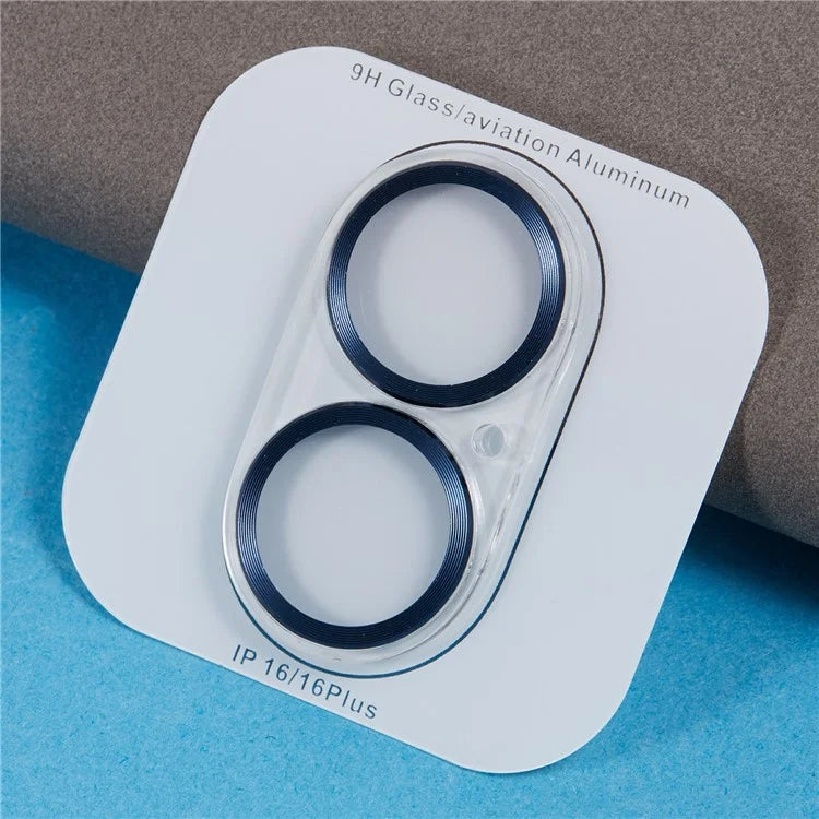 For iPhone 16 / 16 Plus Camera Lens Protector CD Veins Integrated Tempered Glass Lens Film
