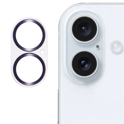 For iPhone 16 / 16 Plus Camera Lens Protector CD Veins Integrated Tempered Glass Lens Film