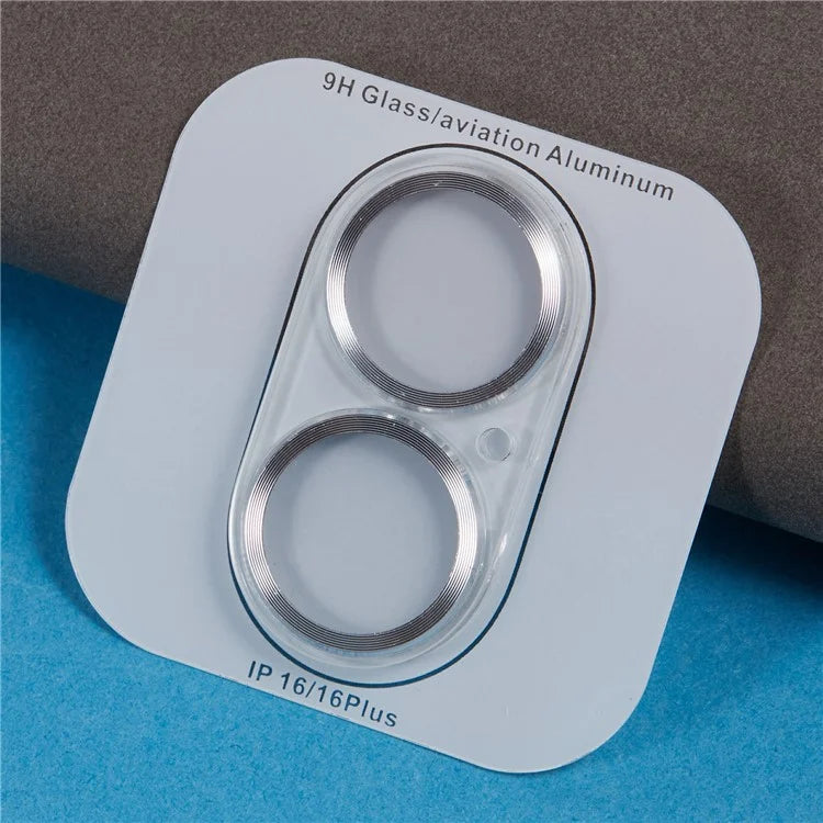 For iPhone 16 / 16 Plus Camera Lens Protector CD Veins Integrated Tempered Glass Lens Film
