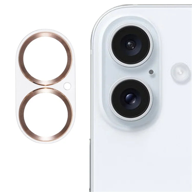 For iPhone 16 / 16 Plus Camera Lens Protector CD Veins Integrated Tempered Glass Lens Film