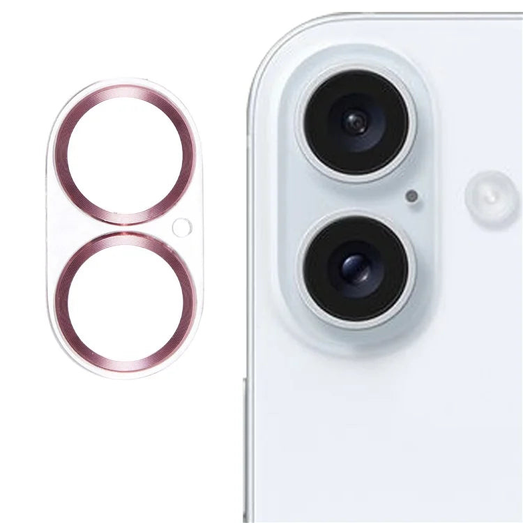 For iPhone 16 / 16 Plus Camera Lens Protector CD Veins Integrated Tempered Glass Lens Film