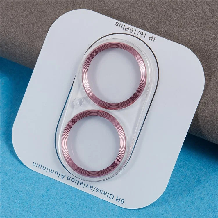 For iPhone 16 / 16 Plus Camera Lens Protector CD Veins Integrated Tempered Glass Lens Film