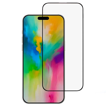 For iPhone 16 Screen Protector Full Glue Silk Printing Tempered Glass Film