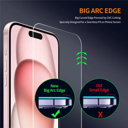 ENKAY HAT PRINCE 2Pcs For iPhone 15 Plus Screen Protector Anti-Explosion Protective Film
