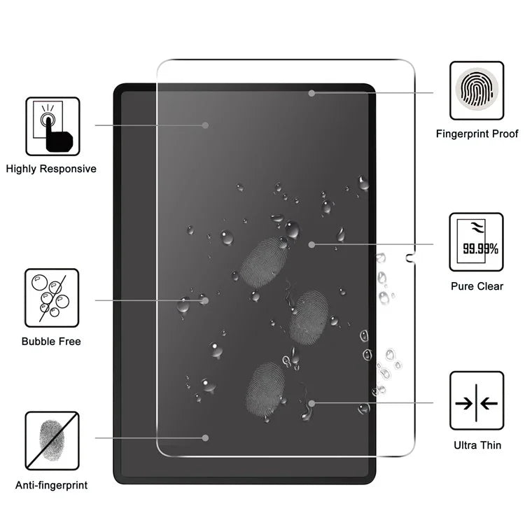 For Honor Pad X8a Tempered Glass Screen Protector 2.5D Straight Edge Screen Film