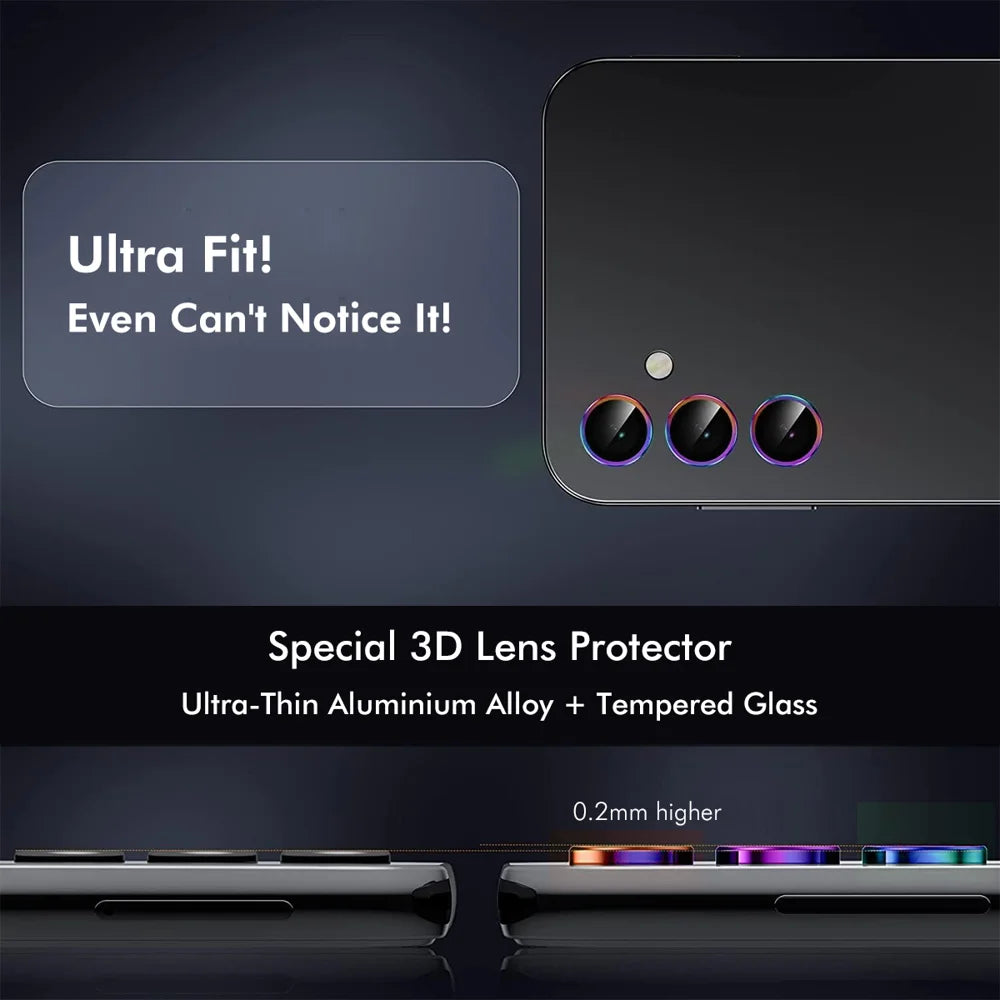 For Samsung Galaxy A16 5G ENKAY Hat-Prince Camera Lens Protector Metal Ring Lens Film